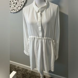 SERAPHINE MATERNITY white flowing blouse with ties